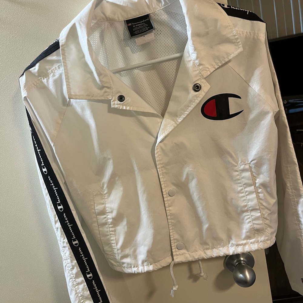 Champion White Cropped Jacket